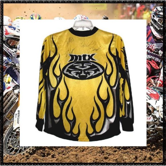 MTX Shirt L 6 AUTOGRAPHS Dirt Bike ~ Motocross - Picture 1 of 6